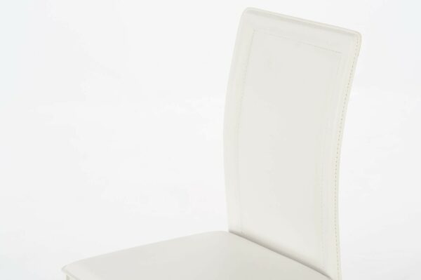 Net, set da quattro sedie in similcuoio bianco