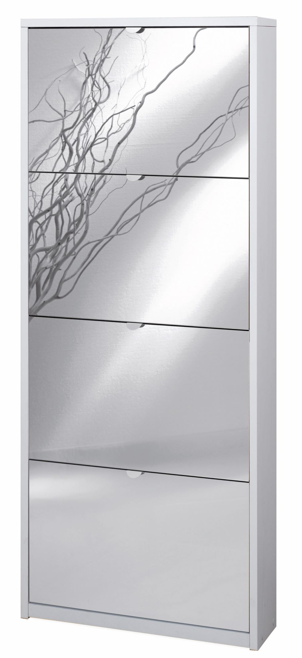 SCARPIERA 4 ANTE SPECCHIO P18 KIT BIANCO FIAMMATO - SARMOG