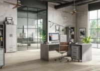 SCRIVANIA ANGOLARE DX L180 IN KIT CEMENTO - SARMOG