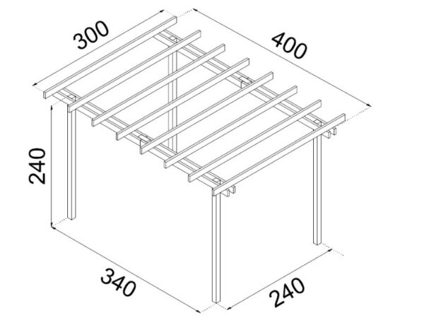 Pergola Autoportante 300X400 Losa