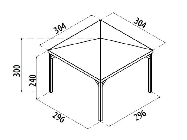 Gazebo Ischia 300X300 Senza Grigliati Losa