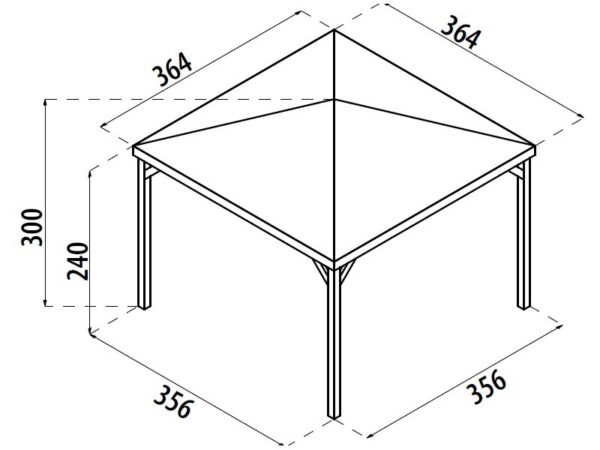 Gazebo Ischia 360X360 Senza Grigliati Losa