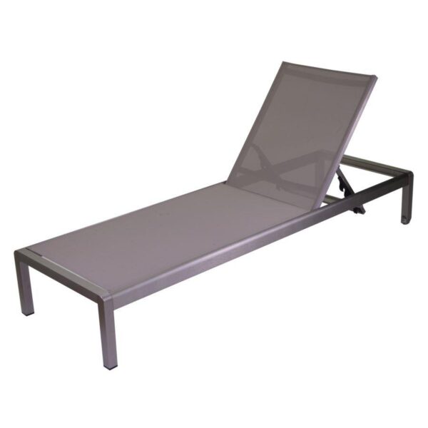 Lettino alluminio anodizzato seattle cm197x64h30