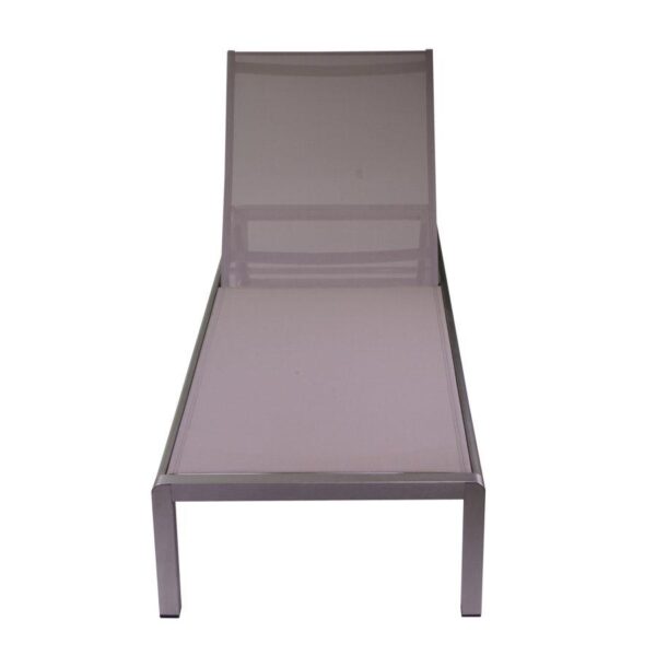 Lettino alluminio anodizzato seattle cm197x64h30