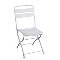 Sedia metallo rovigo pieghevole bianco cm44x53h45/86