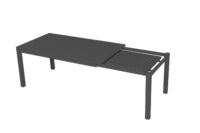 Tavolo alluminio boston allungabile antracite rettangolare cm160/220x90h76