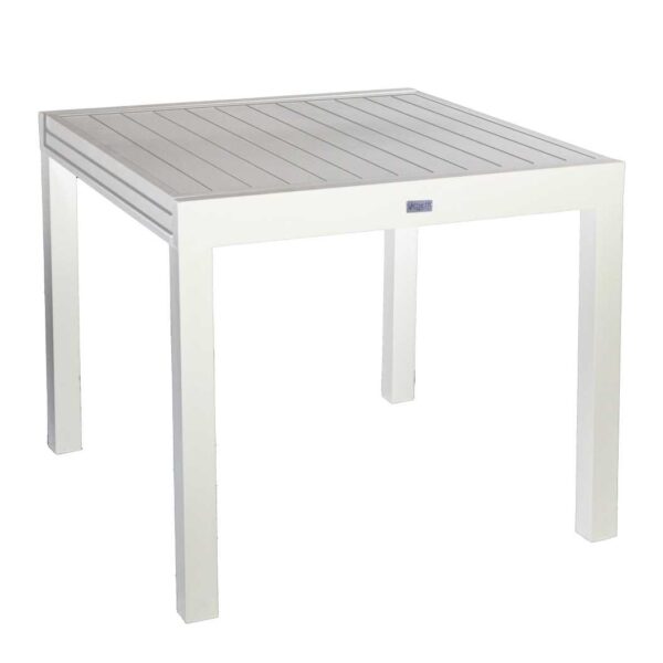 Tavolo alluminio sullivan allungabile bianco cm90x90/180