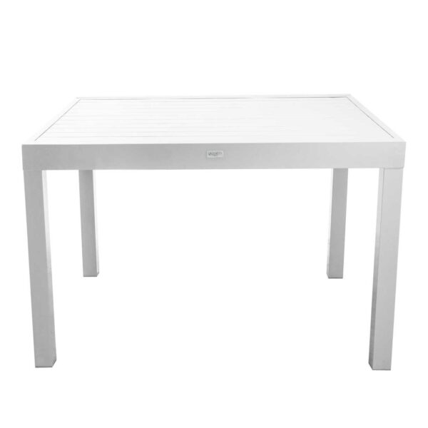 Tavolo alluminio sullivan allungabile bianco cm90x90/180