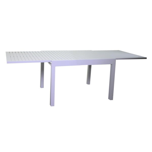 Tavolo alluminio sullivan allungabile bianco cm90x90/180