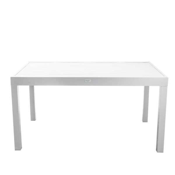 Tavolo alluminio sullivan bianco cm150/210x90h73