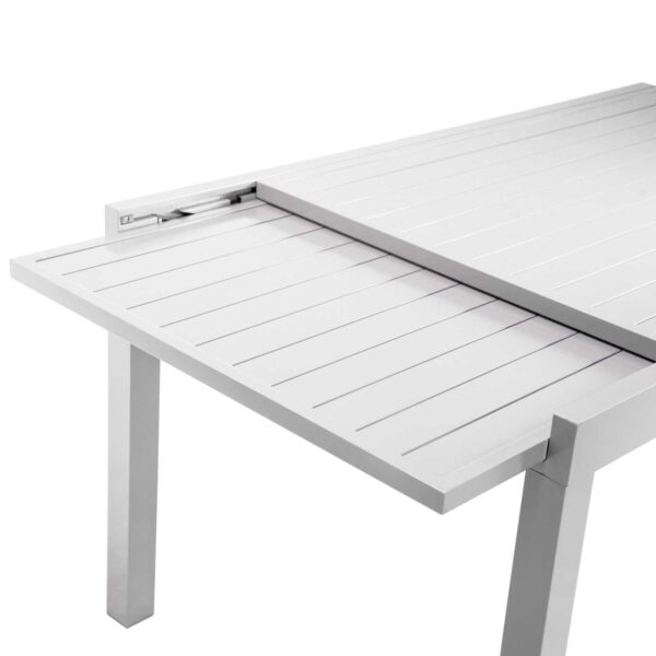 Tavolo alluminio sullivan bianco cm150/210x90h73