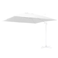 Ombrellone alluminio montana 3x3h2,65m bianco panna palo laterale