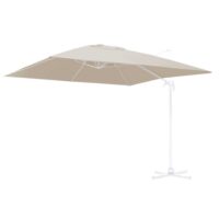 Ombrellone alluminio montana 3x4h2,80m bianco panna palo laterale