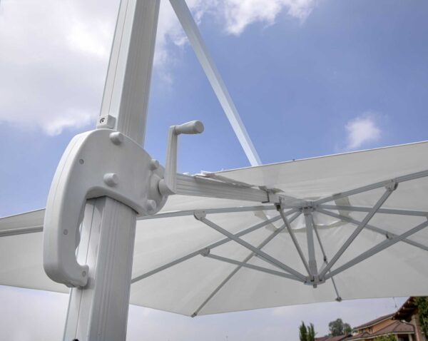 Ombrellone alluminio new michigan 3x3h2,65m senza mantovana bianco