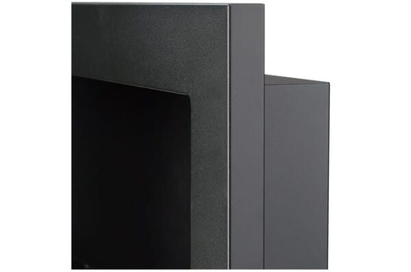 Camino a bioetanolo da parete o incasso Pisa Nero L 65 x P 12 x H 40