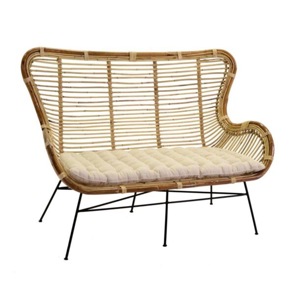 Salotto rattan osaka naturale c/cuscini4 pezzi