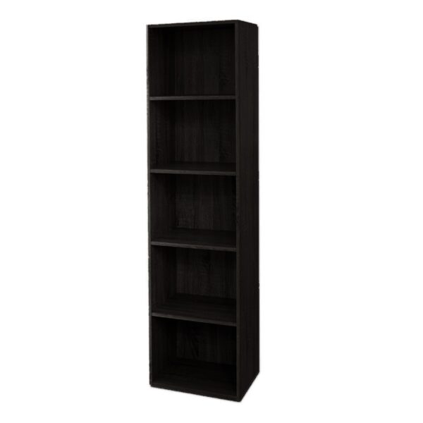 Libreria in legno 5 ripiani scaffale Wengè L 40 x H 29 x H 172 cm