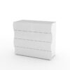 Comò Onda Kommode 4 Cassetti – 98x81,5x40 – Bianco Lucido