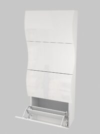 Scarpiera Onda 4 Ante a Ribalta 71x161,4x26,6 cm – Bianco Lucido