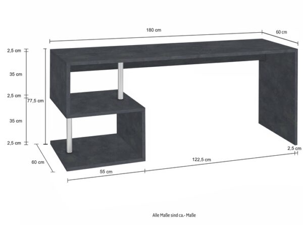 Scrivania Esse 180 – 180x77,5x60 – Report