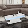 Tavolino da caffè Little Big – 100cm con LED – Bianco Lucido