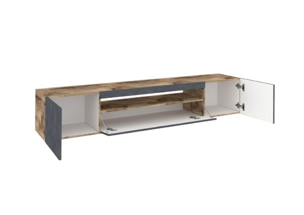 Mobile Porta TV Daiquiri – 200cm – Acero Pereira e Ardesia