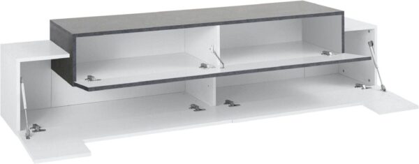 Credenza Coro Moderna 2 ante – Bianco Lucido e Report