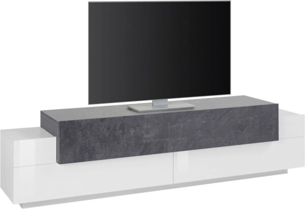 Credenza Coro Moderna 2 ante – Bianco Lucido e Report