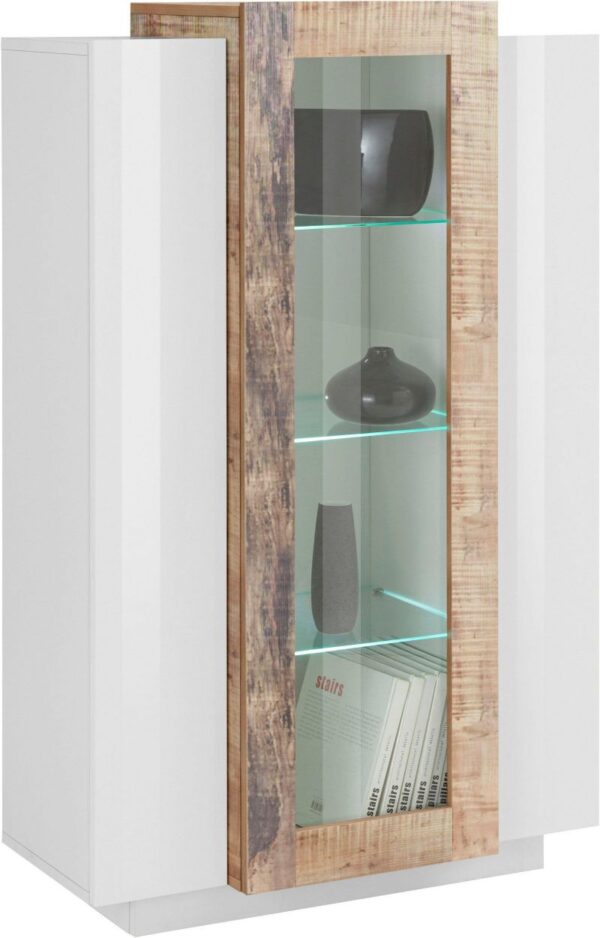 Vetrina Coro – Bianco e Acero Pereira – 80x120x38