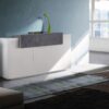 Credenza Coro Moderna 3 ante – Bianco Lucido e Report