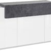 Credenza Coro Moderna 3 ante – Bianco Lucido e Report