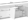 Mobile Porta TV Vega 220 – 4 ante/1 cassetto – Bianco Lucido