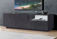 Mobile Porta TV Vega 150 – 2 ante/1 cassetto – Ardesia