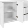 Credenza Ping 140 – 2 ante/3 cassetti – Bianco Lucido