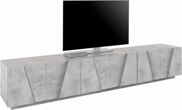 Mobile Porta TV Ping 240 – 6 ante – Cemento Bronx