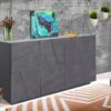 Credenza Ping 140 – 2 ante/3 cassetti – Ardesia
