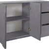 Credenza Ping 140 – 2 ante/3 cassetti – Ardesia