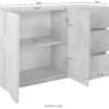 Credenza Ping 140 – 2 ante/3 cassetti – Ardesia