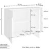 Mobile Multiuso Ping 120 – 3 ante – Bianco Lucido