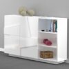 Mobile Multiuso Ping 120 – 2 ante/ 3 vani – Bianco Lucido