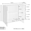 Mobile Multiuso Ping 120 – 2 ante/ 3 vani – Ardesia