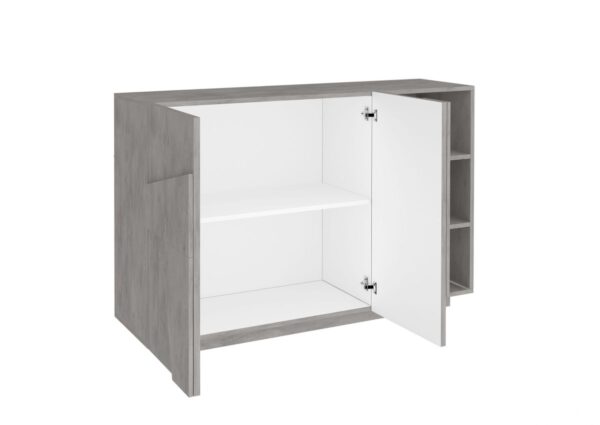 Mobile Multiuso Ping 120 – 2 ante/ 3 vani – Cemento Bronx