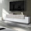 Mobile Porta TV Coro 200 – Bianco Lucido e Cemento