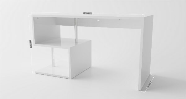 Scrivania Esse 140 – 140x77,5x60 – Bianco Lucido