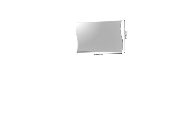 Specchiera Onda – 110x60cm – Bianco Lucido