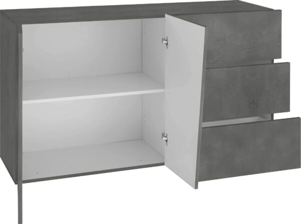 Credenza Vega 140 – 2 ante/3 cassetti – Ardesia