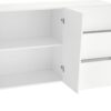 Credenza Vega 140 – 2 ante/3 cassetti – Bianco Lucido