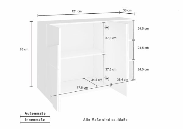 Mobile Multiuso Ping 120 – 3 ante – Ardesia