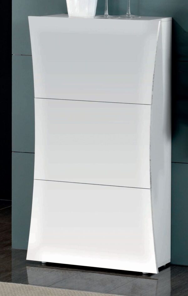 Scarpiera Arco – 3 ante – 71x121x26 – Bianco Lucido