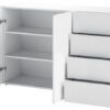 Mobile Multiuso – 2 ante/4 cassetti – Bianco Lucido